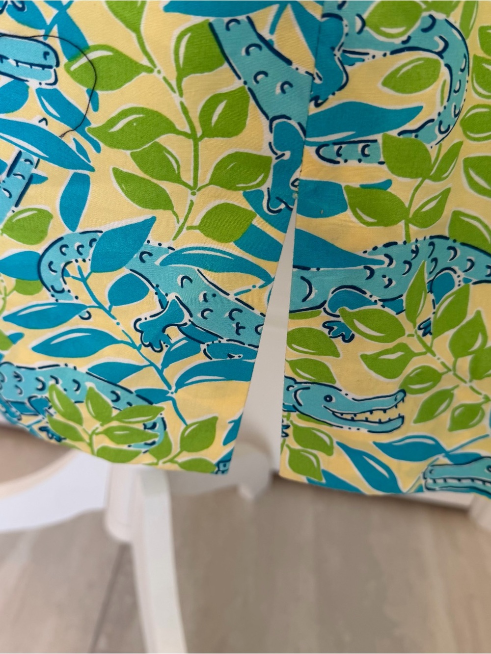 VINTAGE WHITE LABEL LILLY PULITZER MIMOSA EVERGLADES ALLIGATOR DRESS - Picture 7 of 15